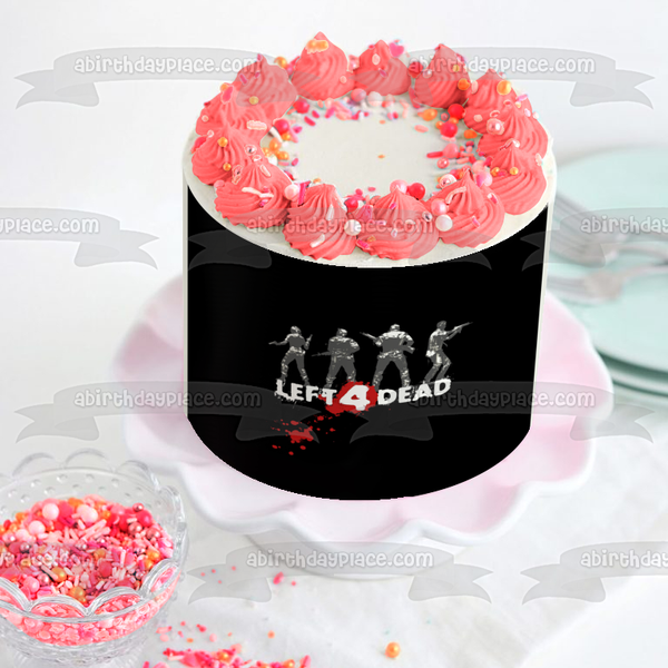 Left 4 Dead Silhouettes Bill Francis Louis Zoey Edible Cake Topper Image ABPID52747