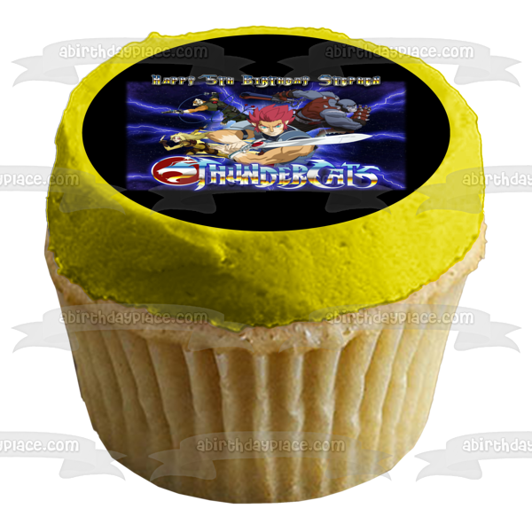Thundercats Lion-O Cheetara Panthro Tygra Happy Birthday Your Personalized Name Edible Cake Topper Image ABPID52999