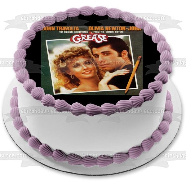 Grease Sandy Danny Movie Poster Edible Cake Topper Image ABPID53008