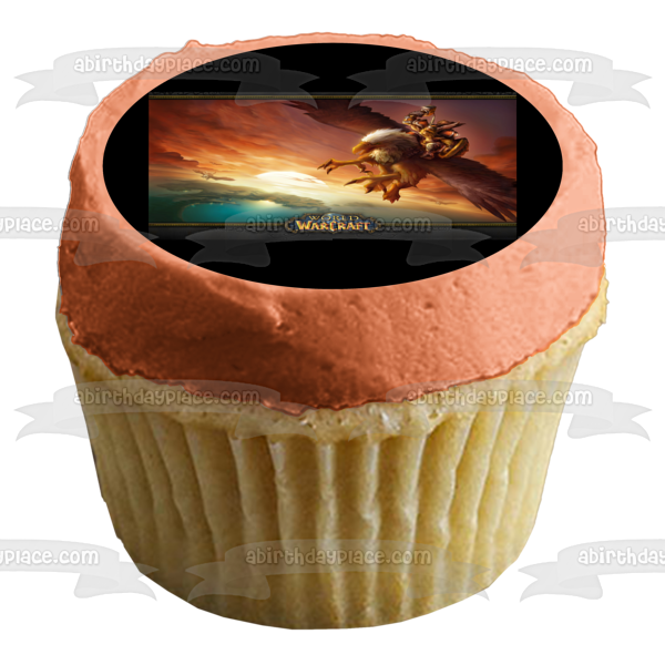 World of Warcraft MMO Gaming Dwarf Gryffon Edible Cake Topper Image ABPID52801