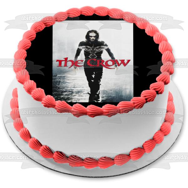 The Crow Eric Draven Brandon Lee Classic Movie Poster Edible Cake Topper Image ABPID52868