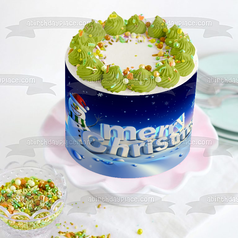 Christmas Charms Santa Snowman Tree Wreath Edible Dessert Toppers Cake –  CakeSupplyShop