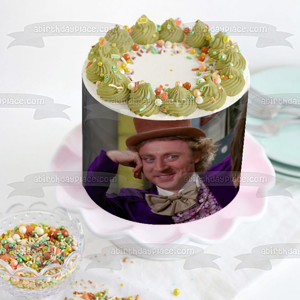 Willy Wonka and the Chocolate Factory Gene Wilder Roald Dahl Film Edible Cake Topper Image ABPID52883