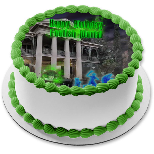 Haunted Mansion Ride Madam Leota Hitchhiking Ghosts Edible Cake Topper Image ABPID56435