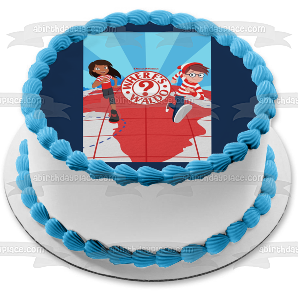 DreamWorks Where's Waldo Animated TV Series Waldo Wenda Edible Cake Topper Image ABPID53320