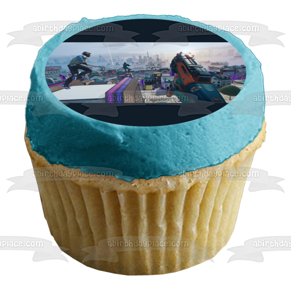 Ubisoft Hyper Scape Multiplayer Battle Royale Shooter Video Game Edible Cake Topper Image ABPID53345