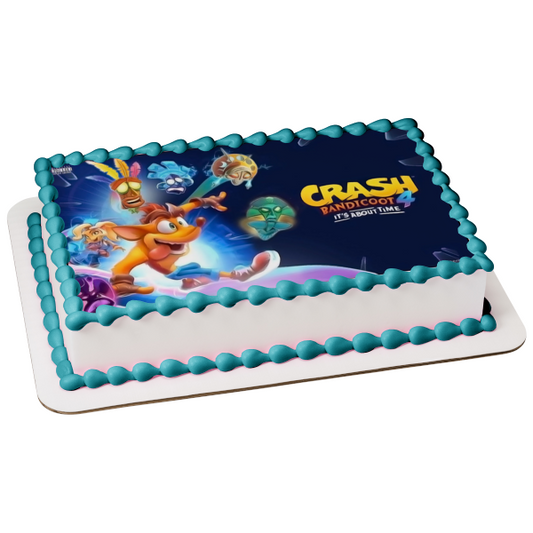 Crash Bandicoot 4: It's About Time Video Game Cover Coco Bandicoot Edible Cake Topper Image ABPID53230