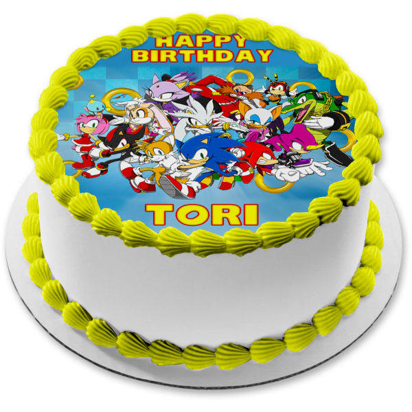 Sonic The Hedgehog Cake Topper Edible Birthday Cake Decoration