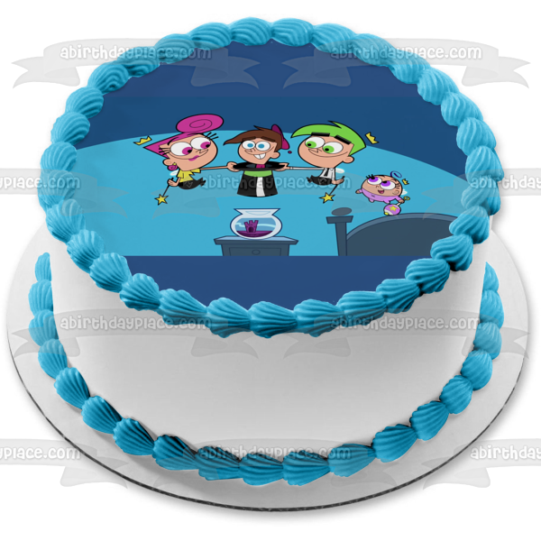 Nickelodeon Fairly Oddparents Timmy Wanda Cosmo Poof Edible Cake Topper Image ABPID53242