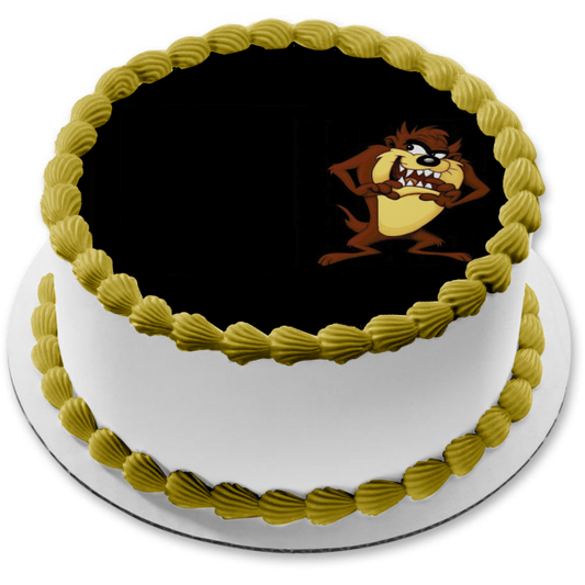 Looney Tunes Demonio de Tasmania Dibujos animados Programa de televisión animado Adorno comestible para tarta Imagen ABPID53243 