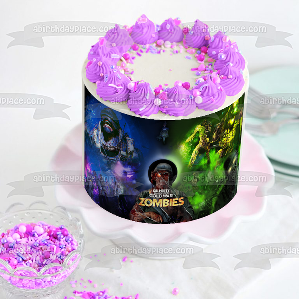 Call of Duty Black Ops Cold War Zombies Megaton Zombie Edible Cake Topper Image ABPID53366