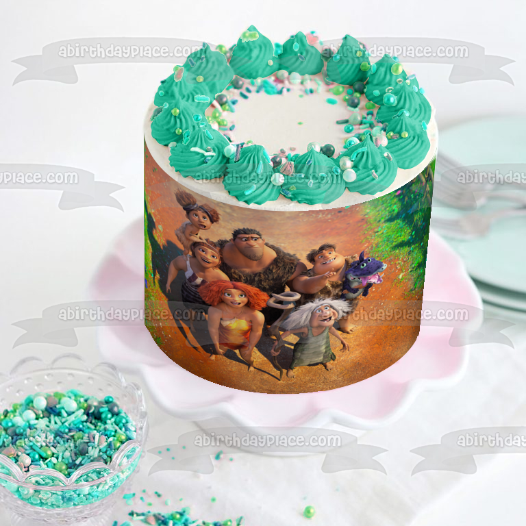 The Croods: A New Age Eep Hope Grug Thunk Ugga Sandy Gran Edible Cake Topper Image ABPID53244
