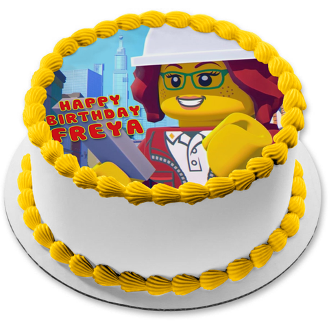 LEGO City Freya Edible Cake Topper Image ABPID56440