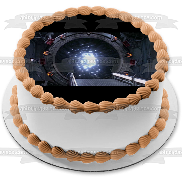 Stargate Sg-11 Sci Fi TV Show Series Wormhole Edible Cake Topper Image ABPID53381