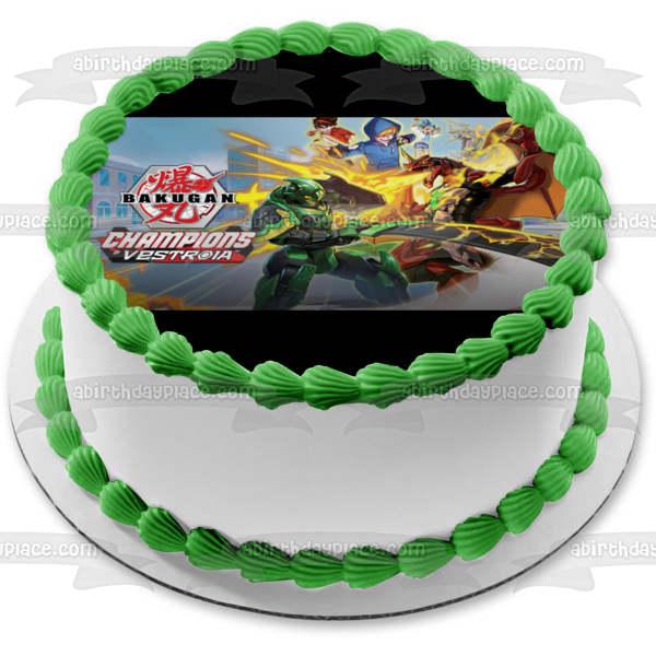 Bakugan Champions of Vestroia Video Game Cover Edible Cake Topper Image ABPID53262