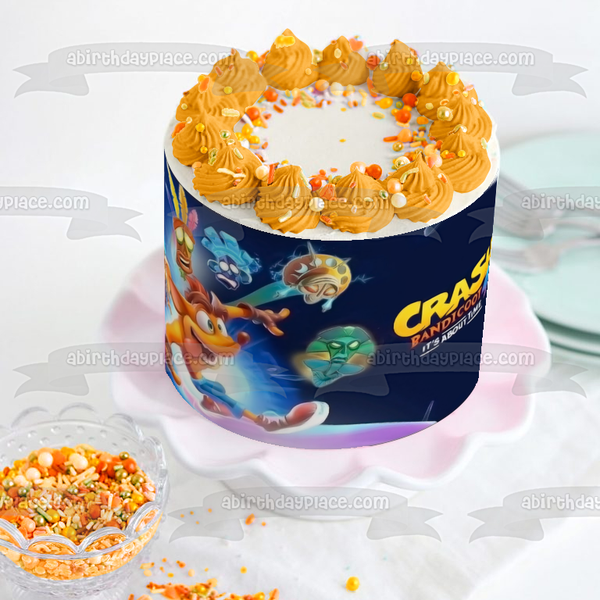 Crash Bandicoot 4: It's About Time Video Game Cover Coco Bandicoot Edible Cake Topper Image ABPID53263