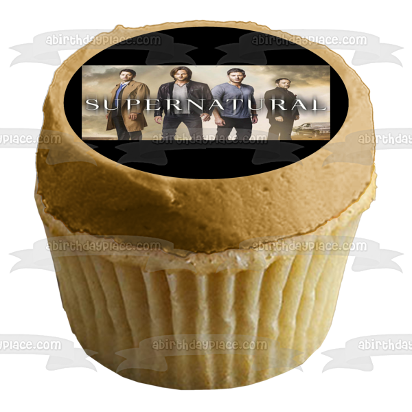 Supernatural Sam Dean Castiel Crowley TV Show Edible Cake Topper Image ABPID53269