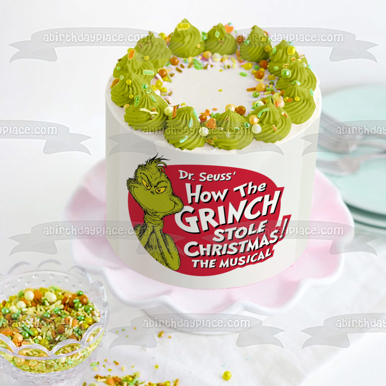 The Grinch Who Stole Christmas Cake Topper Set Featuring GRINCH