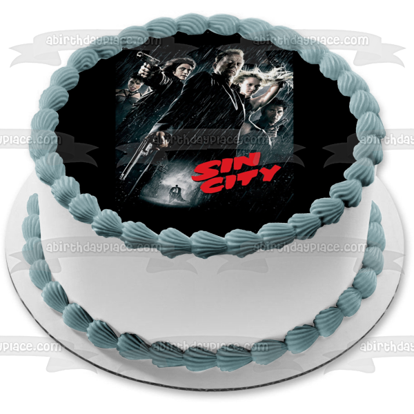 Sin City Frank Miller Comic Movie Poster Dark Horse Comics John Hartigan Edible Cake Topper Image ABPID53278