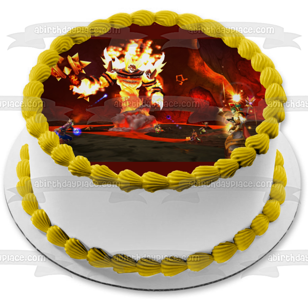 World of Warcraft Magma Boss Edible Cake Topper Image ABPID53396