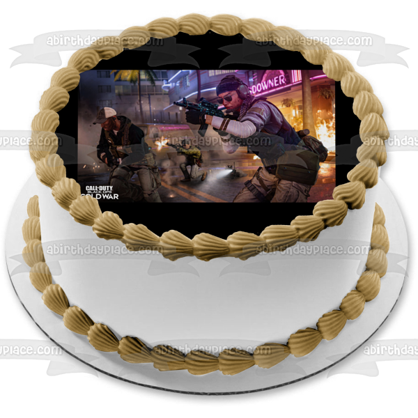 Call of Duty Black Ops Cold War Miami Alex Mason Edible Cake Topper Image ABPID53404