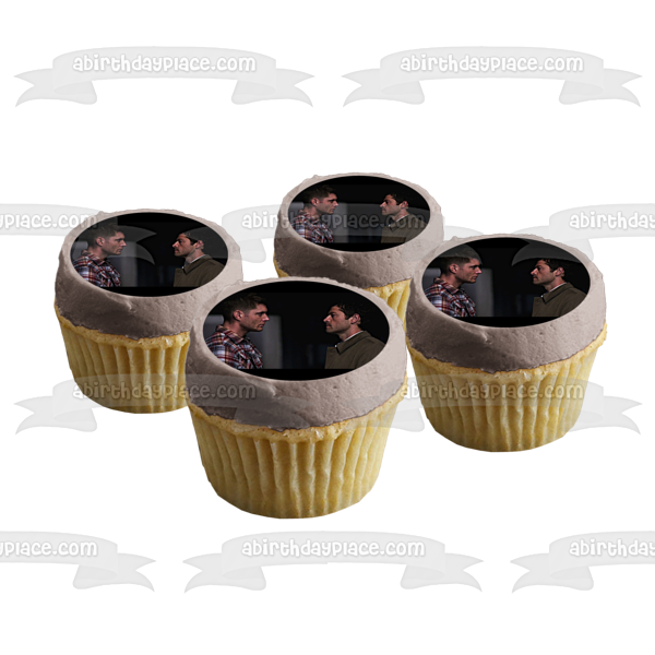 Imagen comestible para decoración de tarta sobrenatural de Dean Castiel ABPID53287 