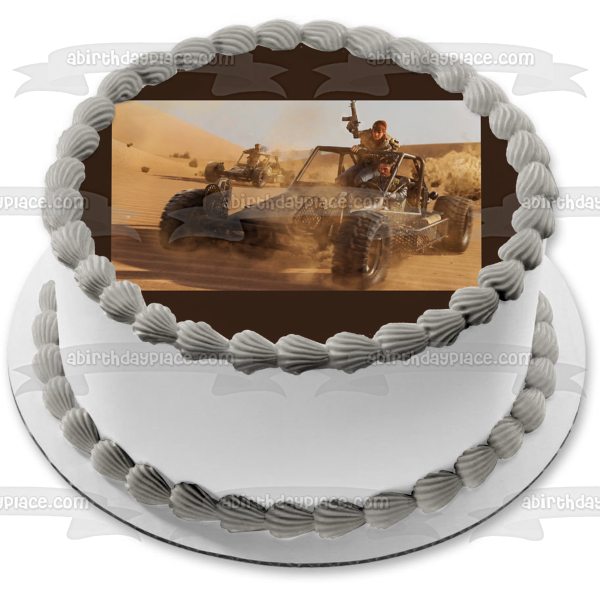 Imagen comestible para tarta comestible con satélite de la Guerra Fría de Call of Duty Black Ops ABPID53405 