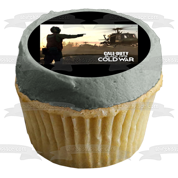 Call of Duty Black Ops Cold War Exfil Edible Cake Topper Image ABPID53406