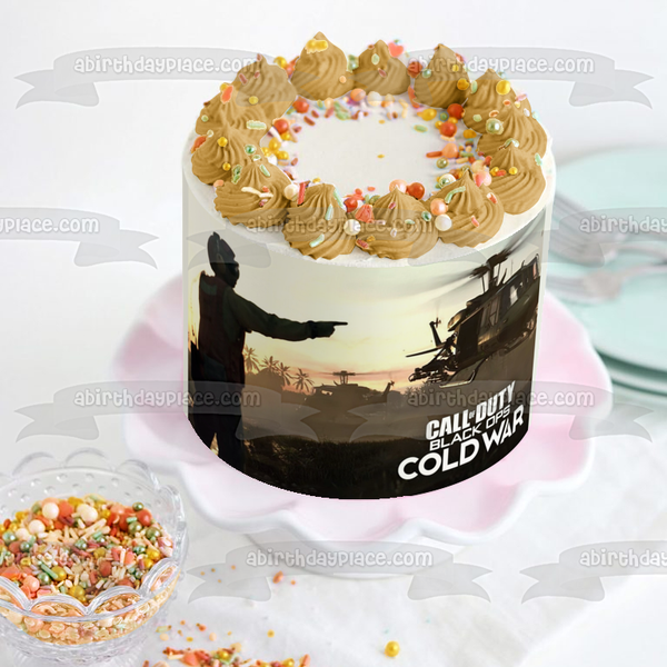 Call of Duty Black Ops Cold War Exfil Edible Cake Topper Image ABPID53406