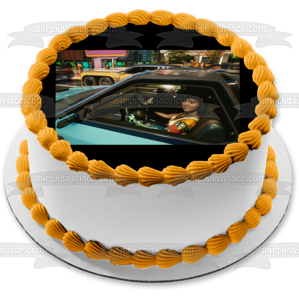 Cyberpunk 2077 Cars Edible Cake Topper Image ABPID53419
