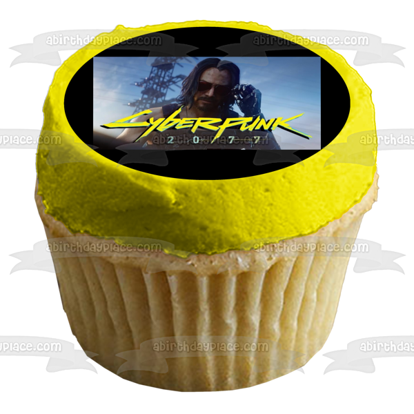 Cyberpunk 2077 Keanu Reeves Imagen comestible para decoración de tarta ABPID53420 