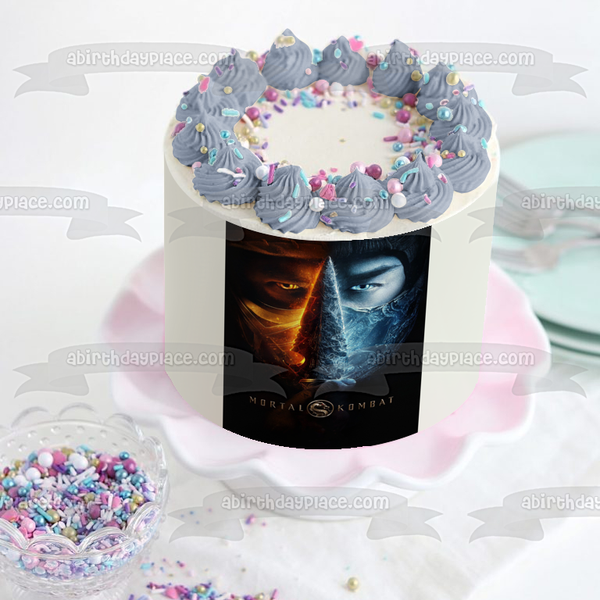 Mortal Kombat Movie Poster Edible Cake Topper Image ABPID53711