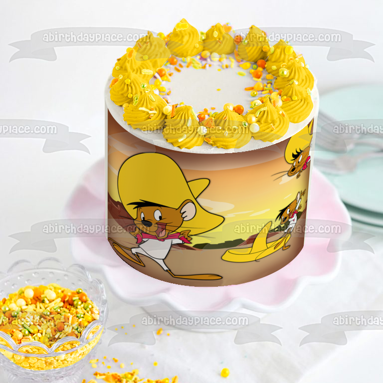 Speedy Gonzales Cartoon Character Animated TV Show Warner Brothers Looney Tunes Edible Cake Topper Image ABPID53451