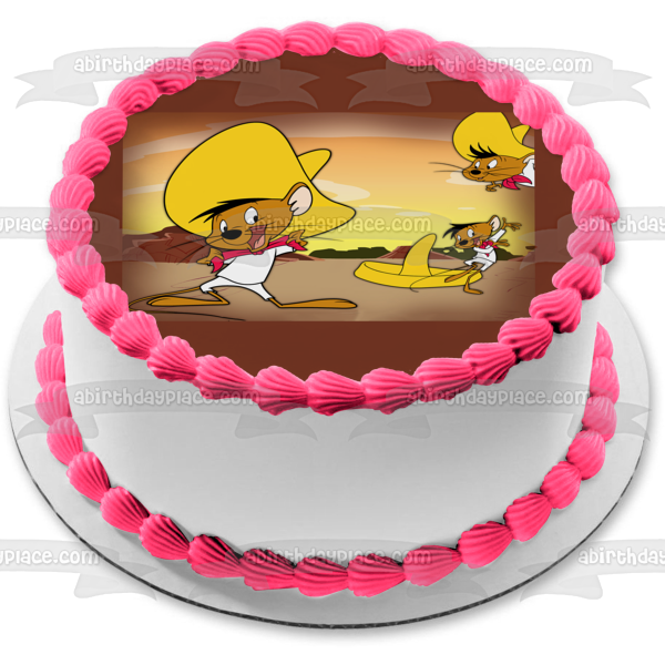 Speedy Gonzales Cartoon Character Animated TV Show Warner Brothers Looney Tunes Edible Cake Topper Image ABPID53451