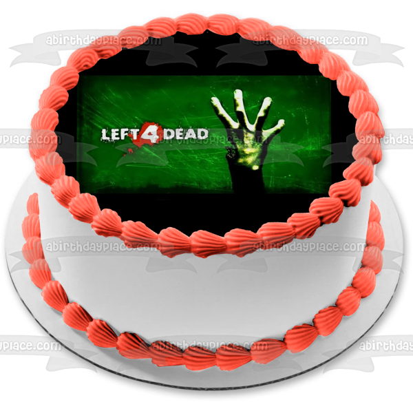 Left 4 Dead Logo Edible Cake Topper Image ABPID53465