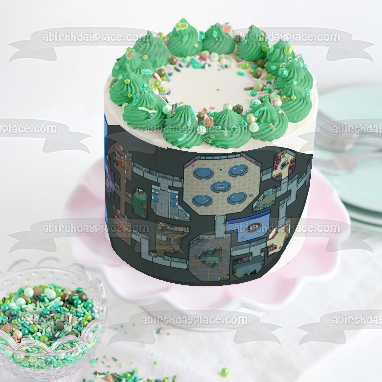 Among Us Ship Edible Cake Topper Image ABPID53767
