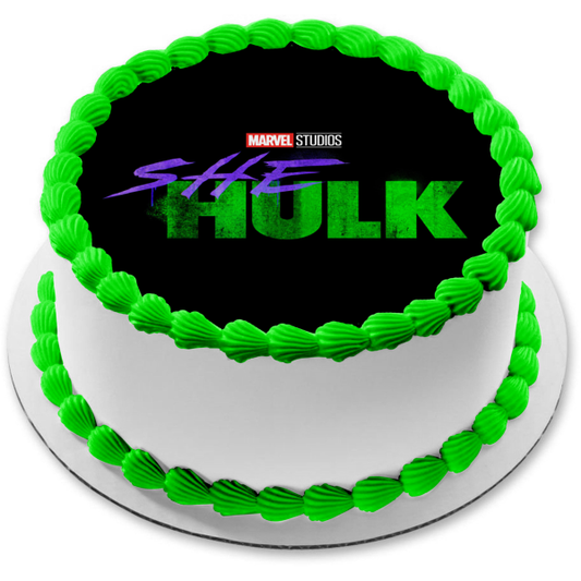 Disney Marvel Studios Television Series She-Hulk Edible Cake Topper Image ABPID53532