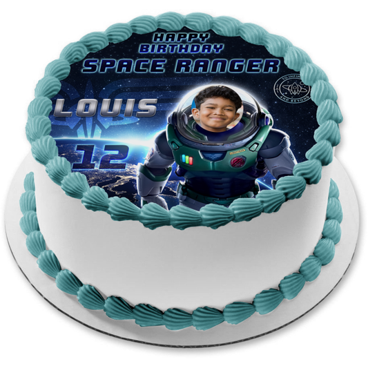 Marco de fotos de Disney Lightyear Space Ranger, decoración comestible para tarta, marco de imagen ABPID56477 
