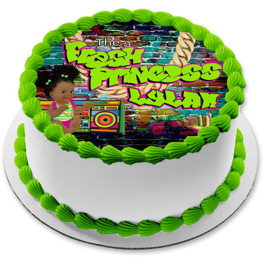The Fresh Princess Baby Graffiti  Retro Spray Paint Edible Cake Topper Image ABPID56498