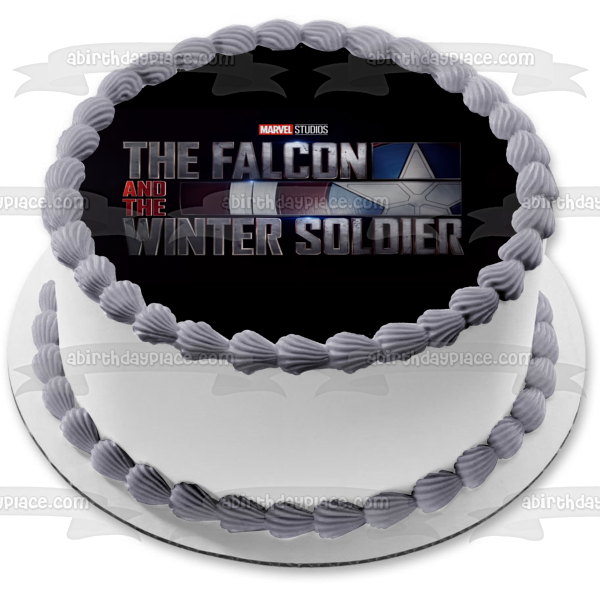 The Falcon and the Winter Soldier Logo Marvel Studios Edible Cake Topper Image ABPID53848