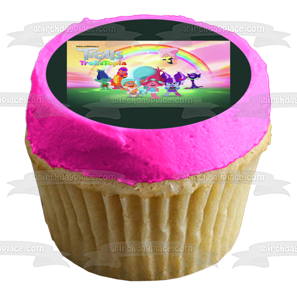 DreamWorks Trolls Trollstopia Animated Series Queen Poppy Branch Edible Cake Topper Image ABPID53588