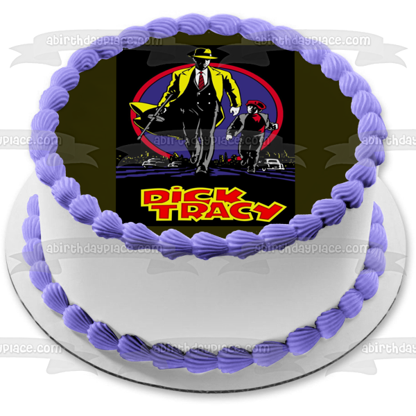 Dick Tracy Detective Film Noir Poster Edible Cake Topper Image ABPID53618