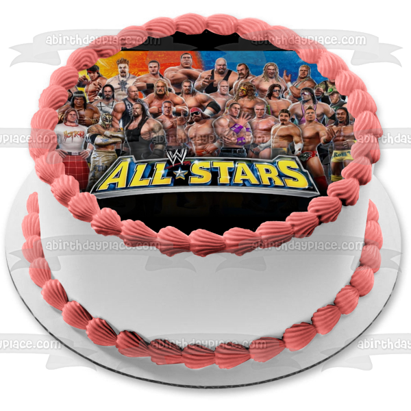 Wwa World Wrestling All Stars Brian Adams Lex Luger Shark Boy Edible Cake Topper Image ABPID53620