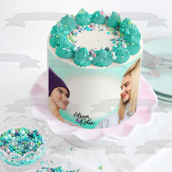 Alexa and Katie They Are Best Friends Edible Cake Topper Image ABPID56501