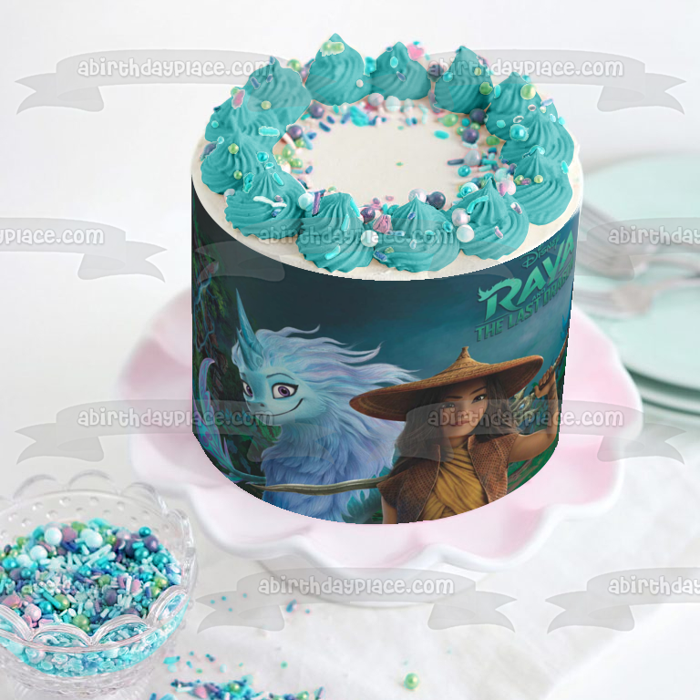 Imagen comestible para decoración de tarta de Raya y el último dragón Sisu ABPID53902 