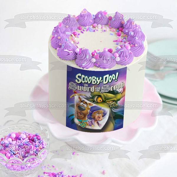 Scooby-Doo! The Sword and the Scoob Shaggy Green Dragon Edible Cake Topper Image ABPID53912