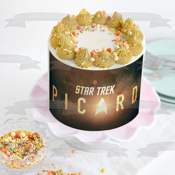 Star Trek Picard Logo Edible Cake Topper Image ABPID53652