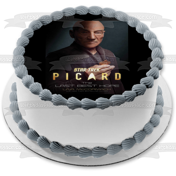 Star Trek Picard the Last Best Hope Book Cover Edible Cake Topper Image ABPID53655