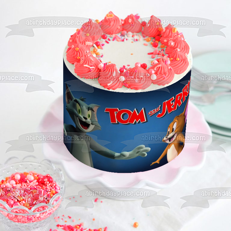 Imagen comestible para decoración de tarta de la película Tom y Jerry ABPID53940 