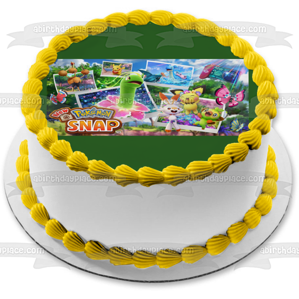 Pokemon Snap Butterfree Pikachu Squirtle Edible Cake Topper Image ABPID53960